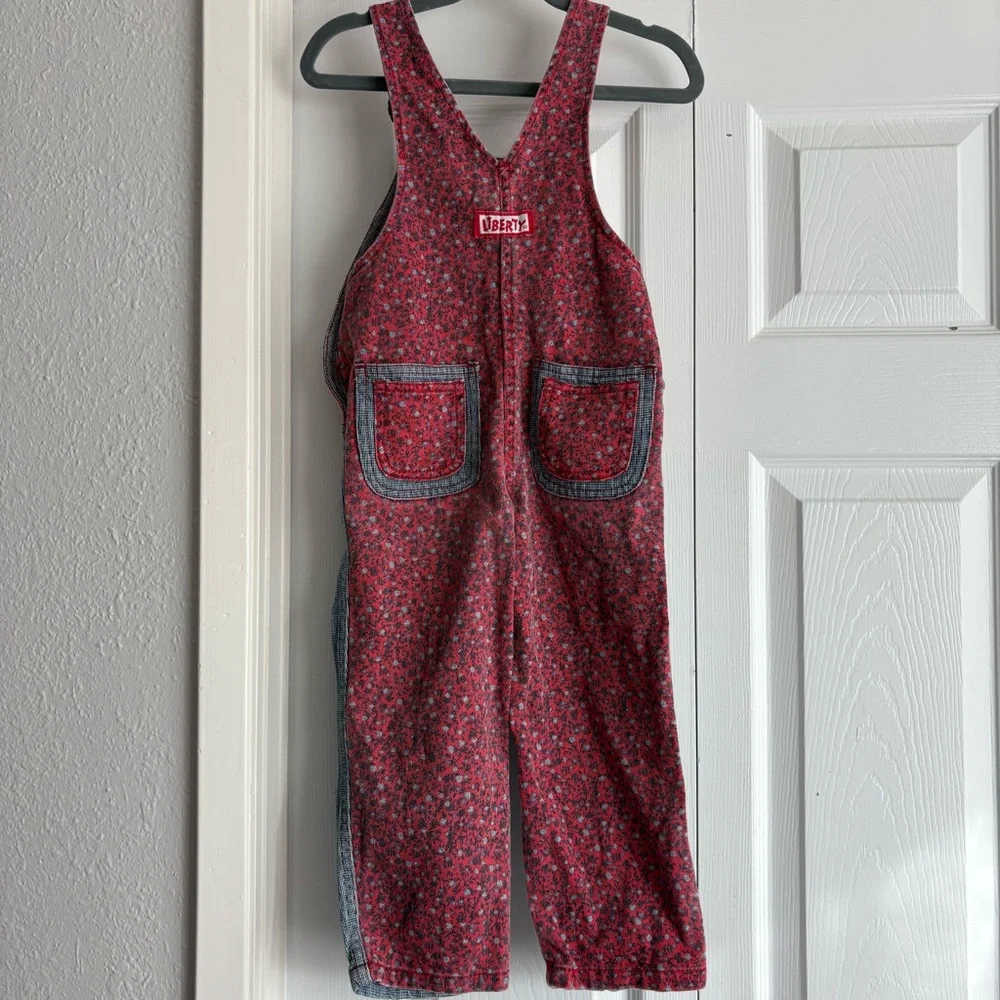 Y2K Vintage Liberty Floral Denim Jean Overalls